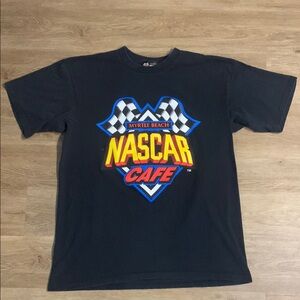 Vintage NASCAR Cafe men’s XL Black T-Shirt 90’s single stitch Myrtle beach